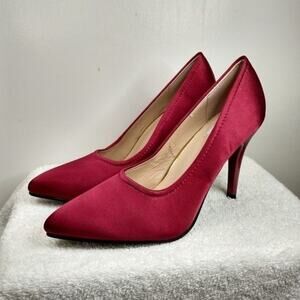 Cinak Women's Satin High Heel Pumps Shoes Size 8